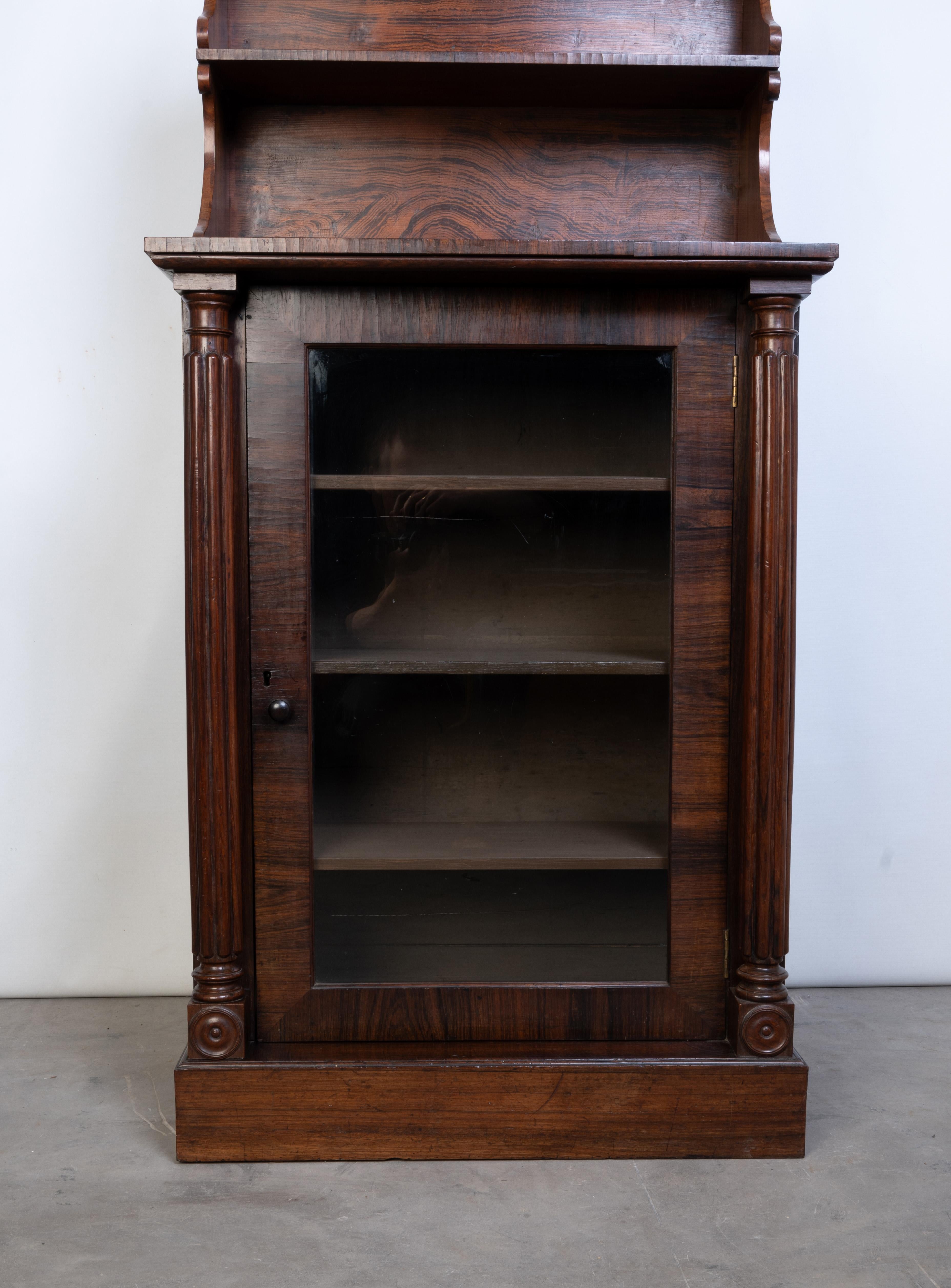 Diminutive Antique English Regency Gilt Brass & Rosewood Side Cabinet C.1820 For Sale 9
