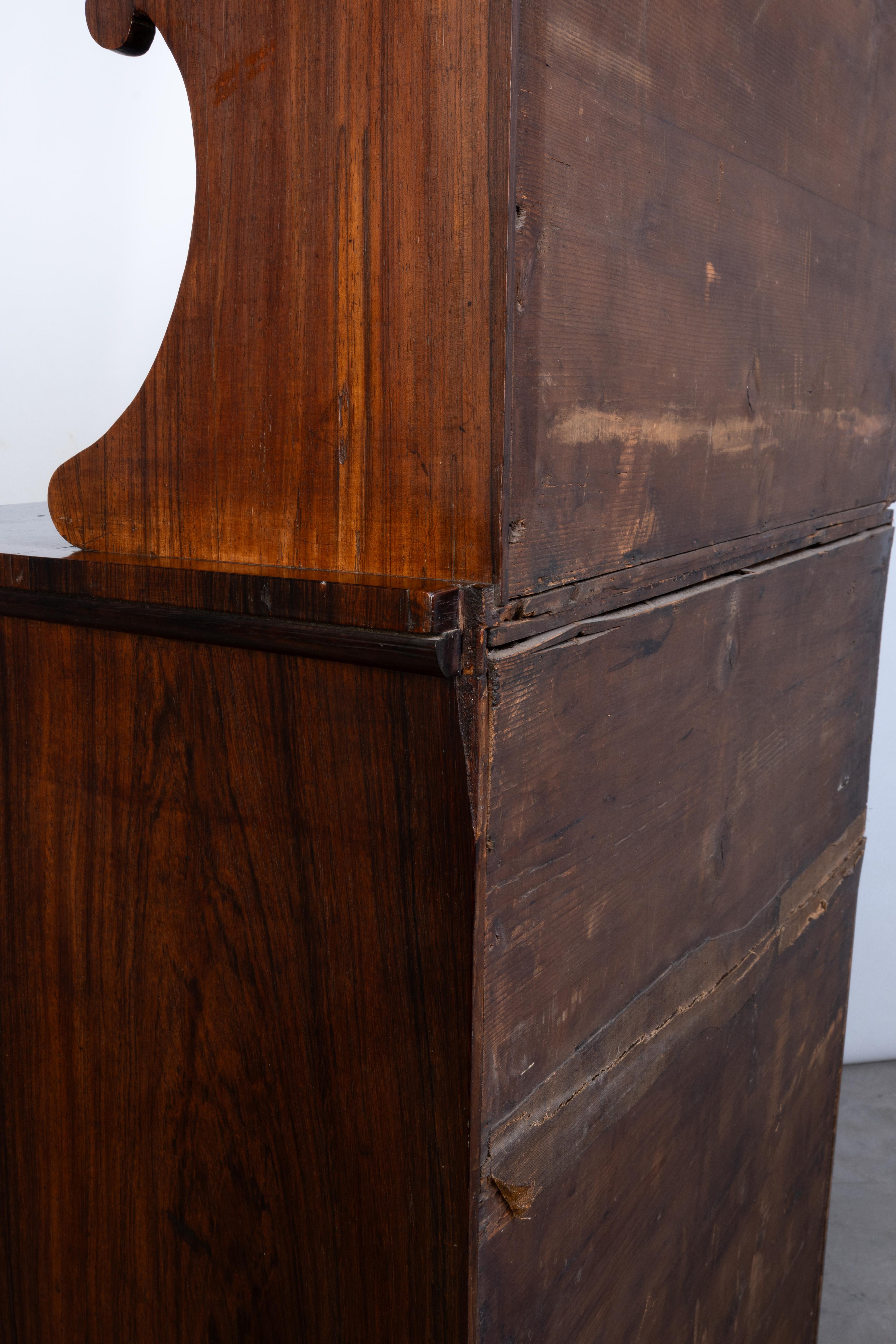Diminutive Antique English Regency Gilt Brass & Rosewood Side Cabinet C.1820 For Sale 11