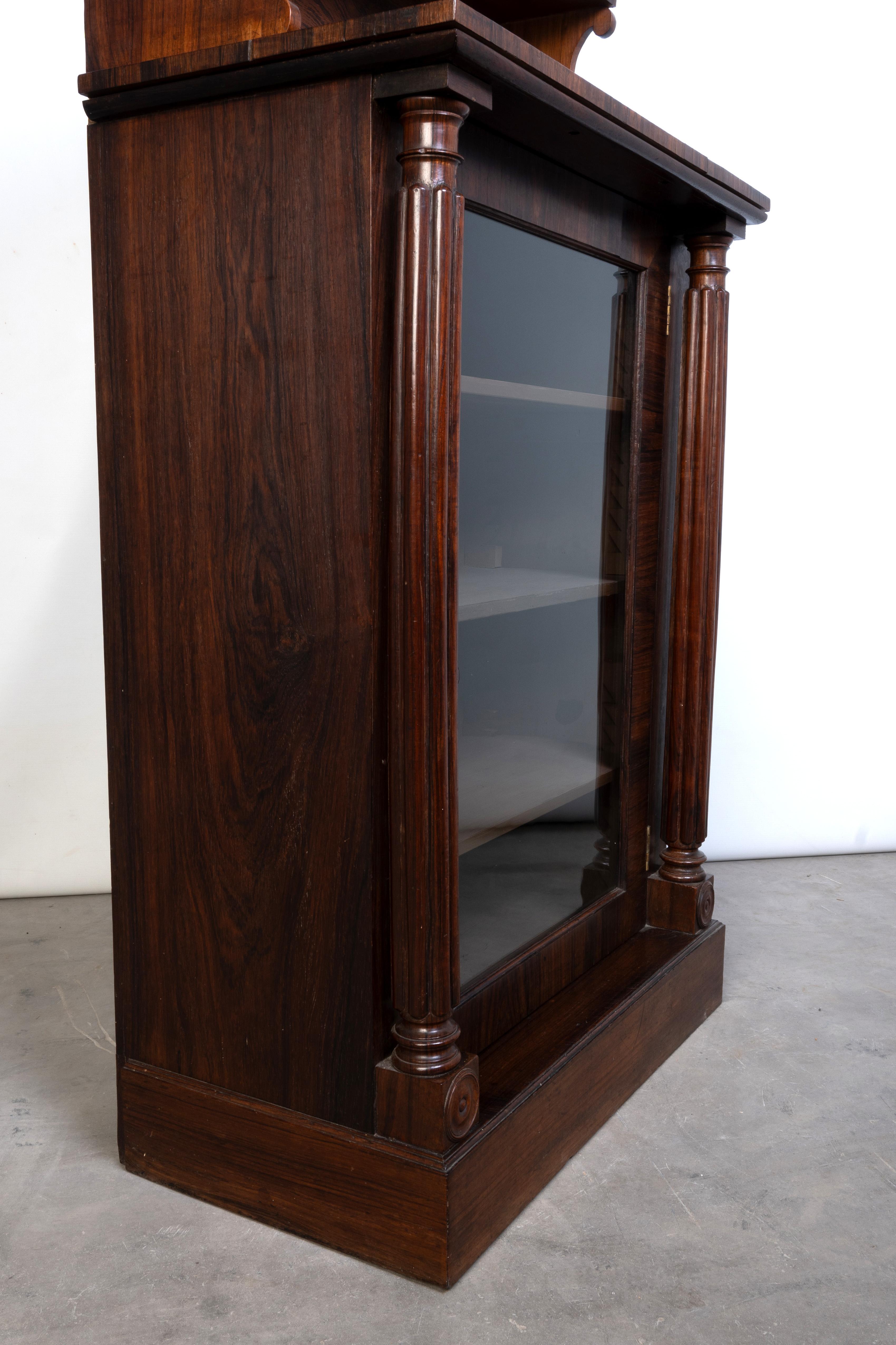 Diminutive Antique English Regency Gilt Brass & Rosewood Side Cabinet C.1820 For Sale 1