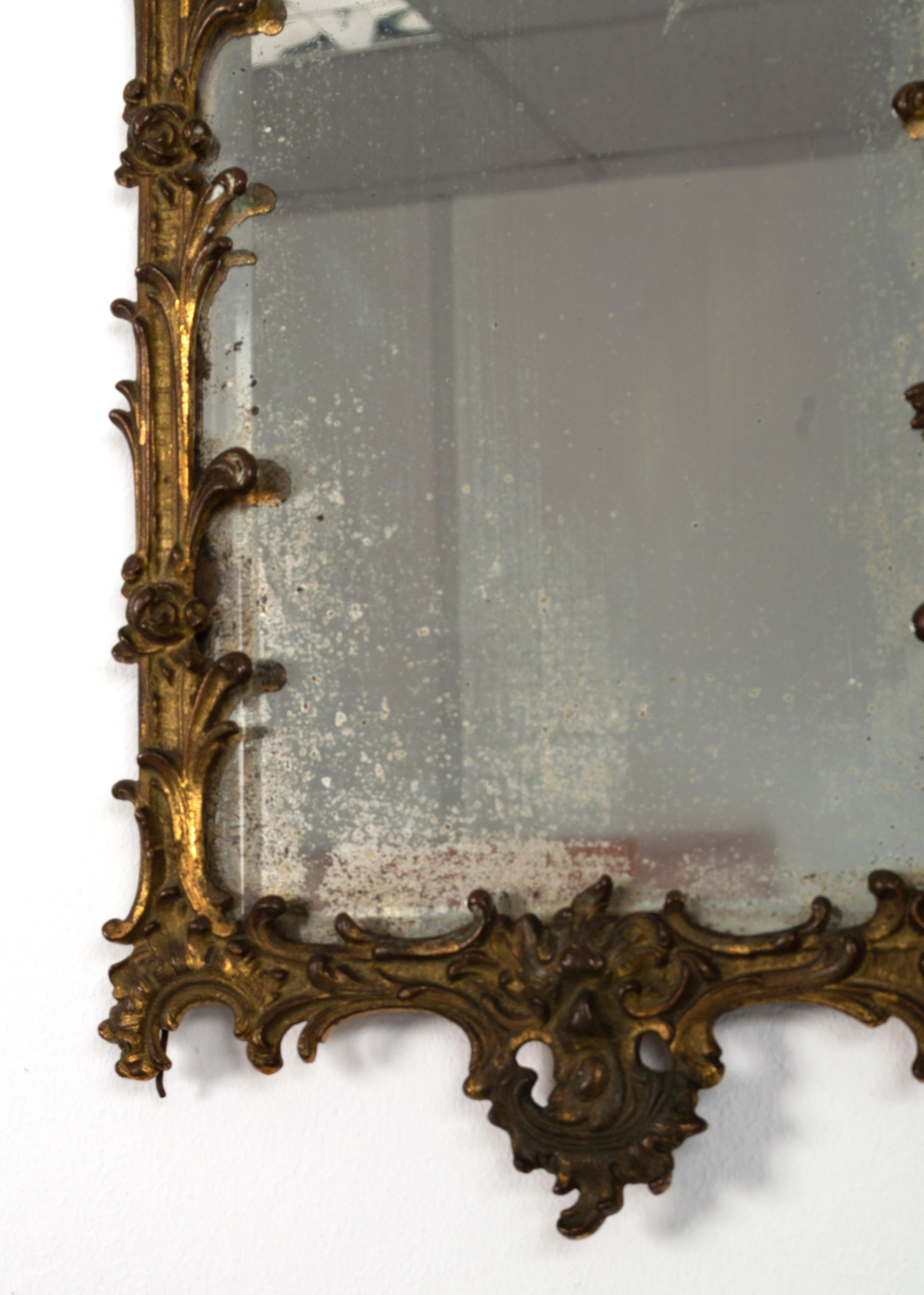 Diminutive Antique French 19th Century Gilt Mirror In Good Condition For Sale In London, GB