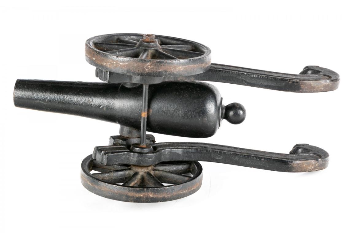 Diminutive Antique Iron Model Cannon For Sale 6