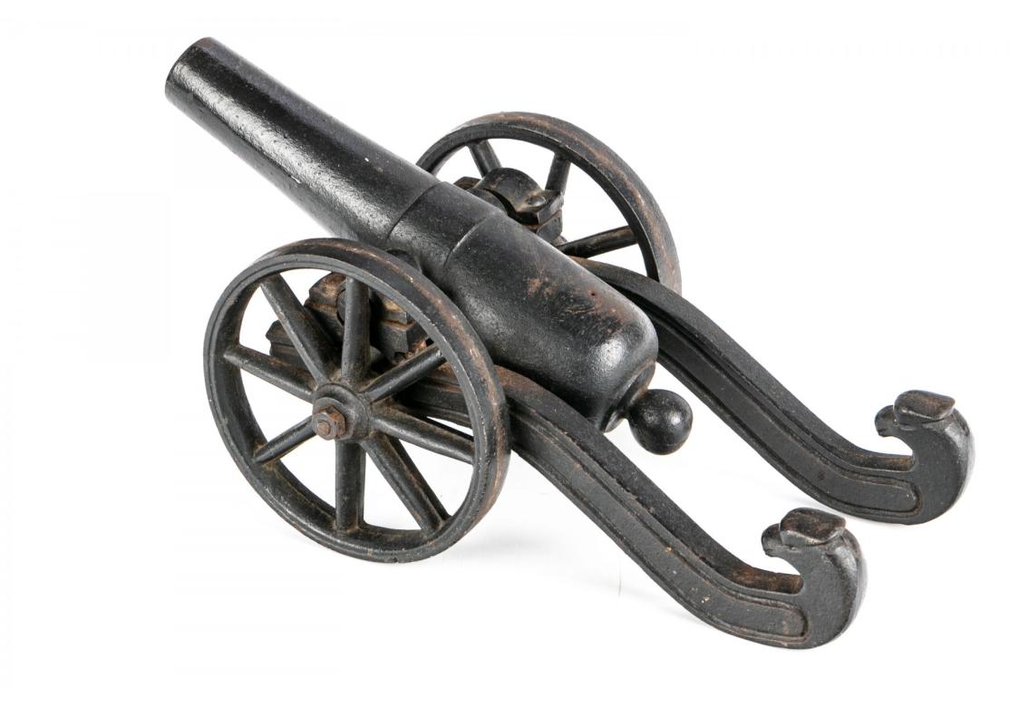 Diminutive Antique Iron Model Cannon For Sale 1