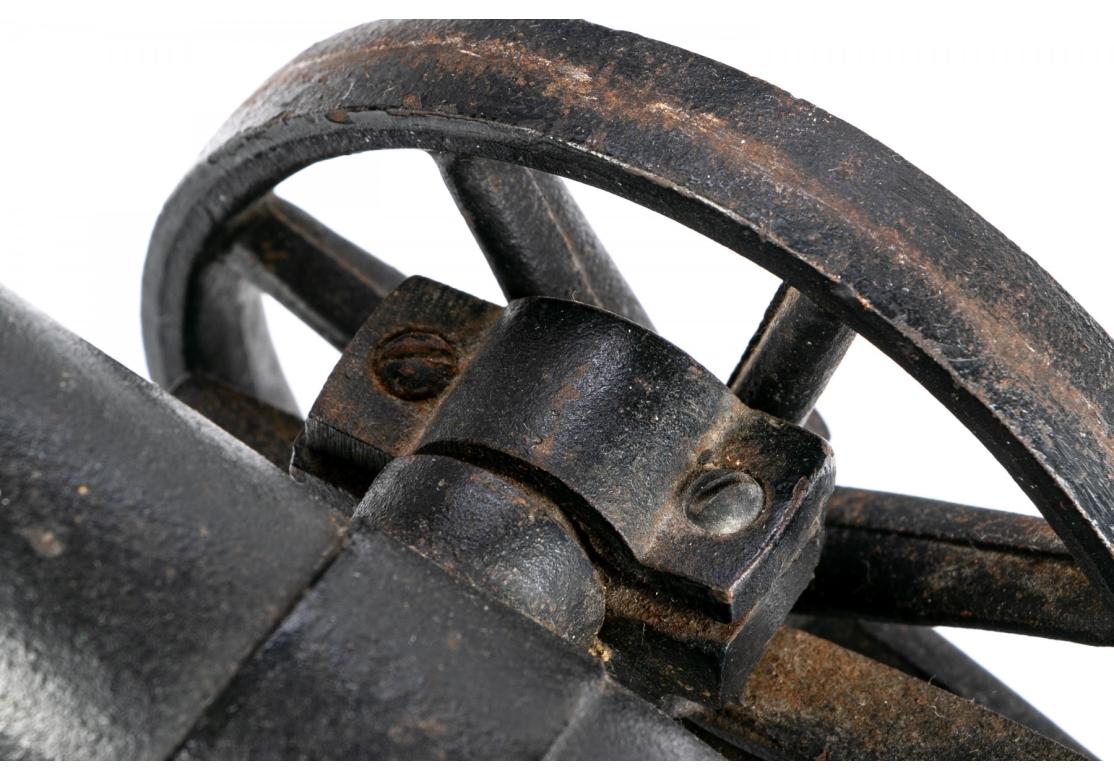Diminutive Antique Iron Model Cannon For Sale 2
