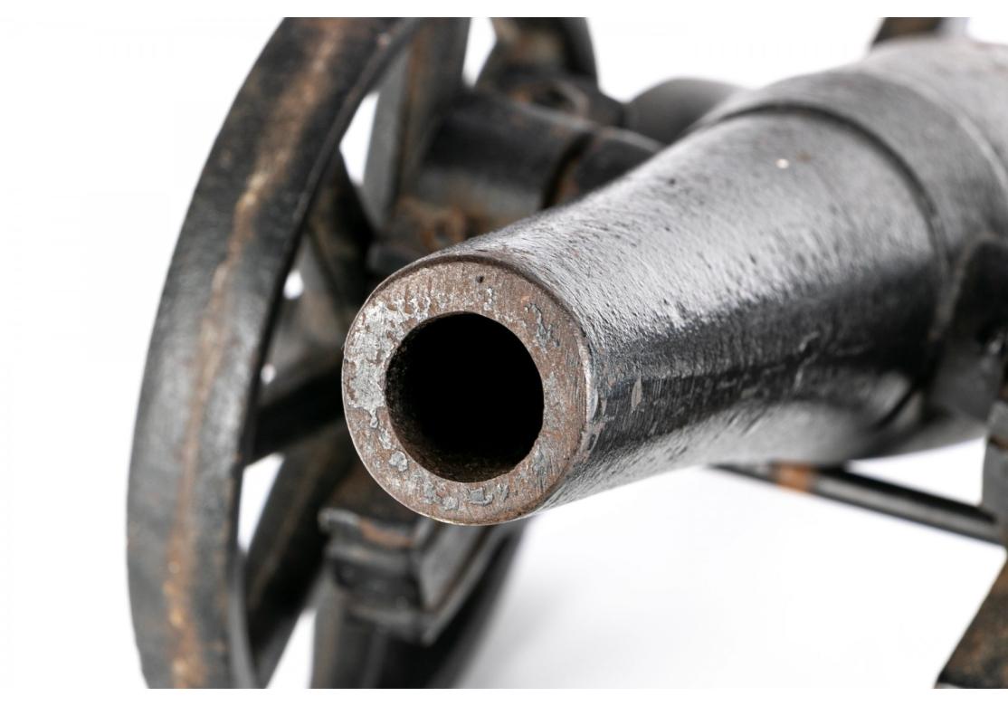 Diminutive Antique Iron Model Cannon For Sale 4