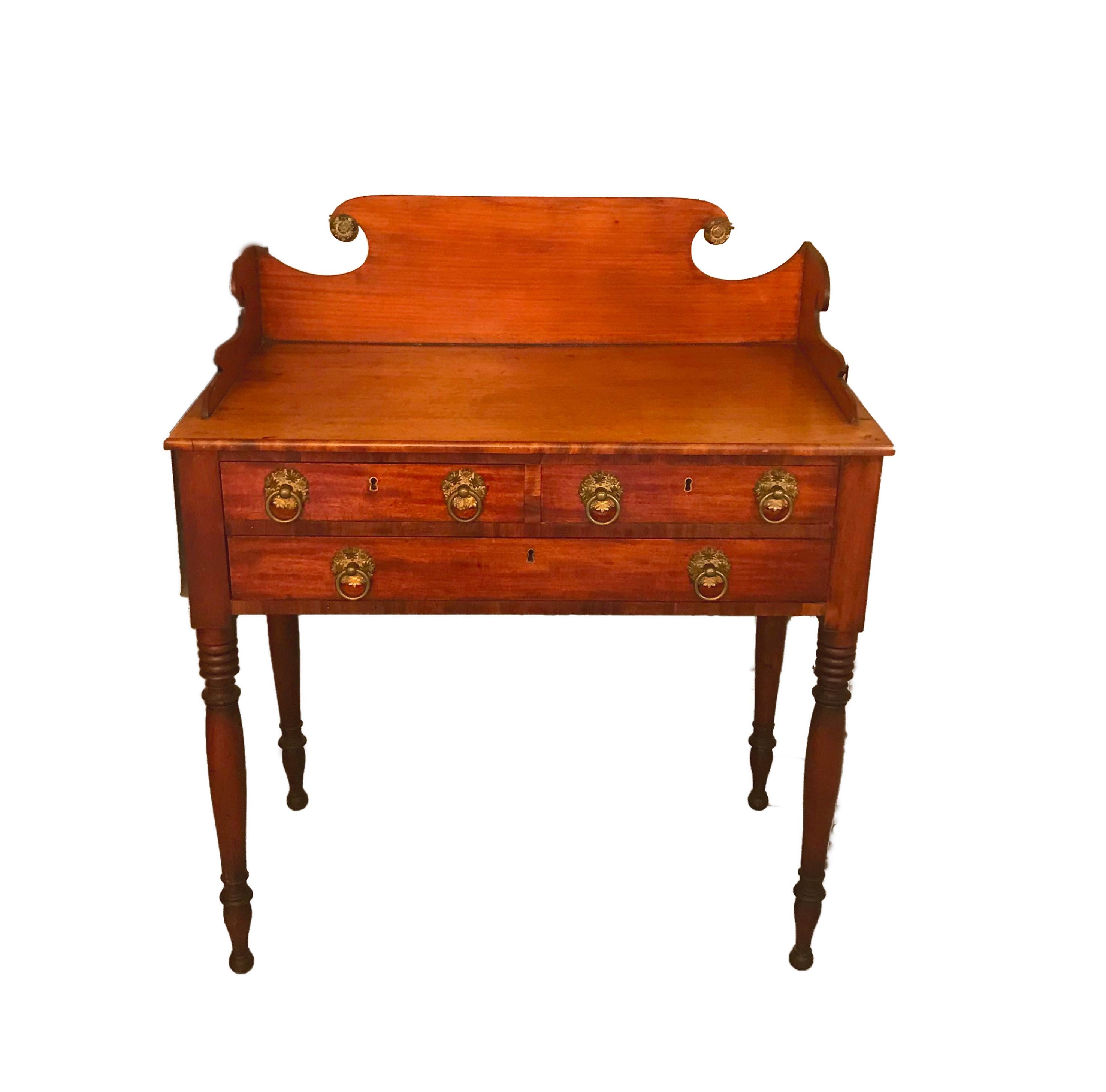 American Diminutive Antique Mahogany Serving Table For Sale
