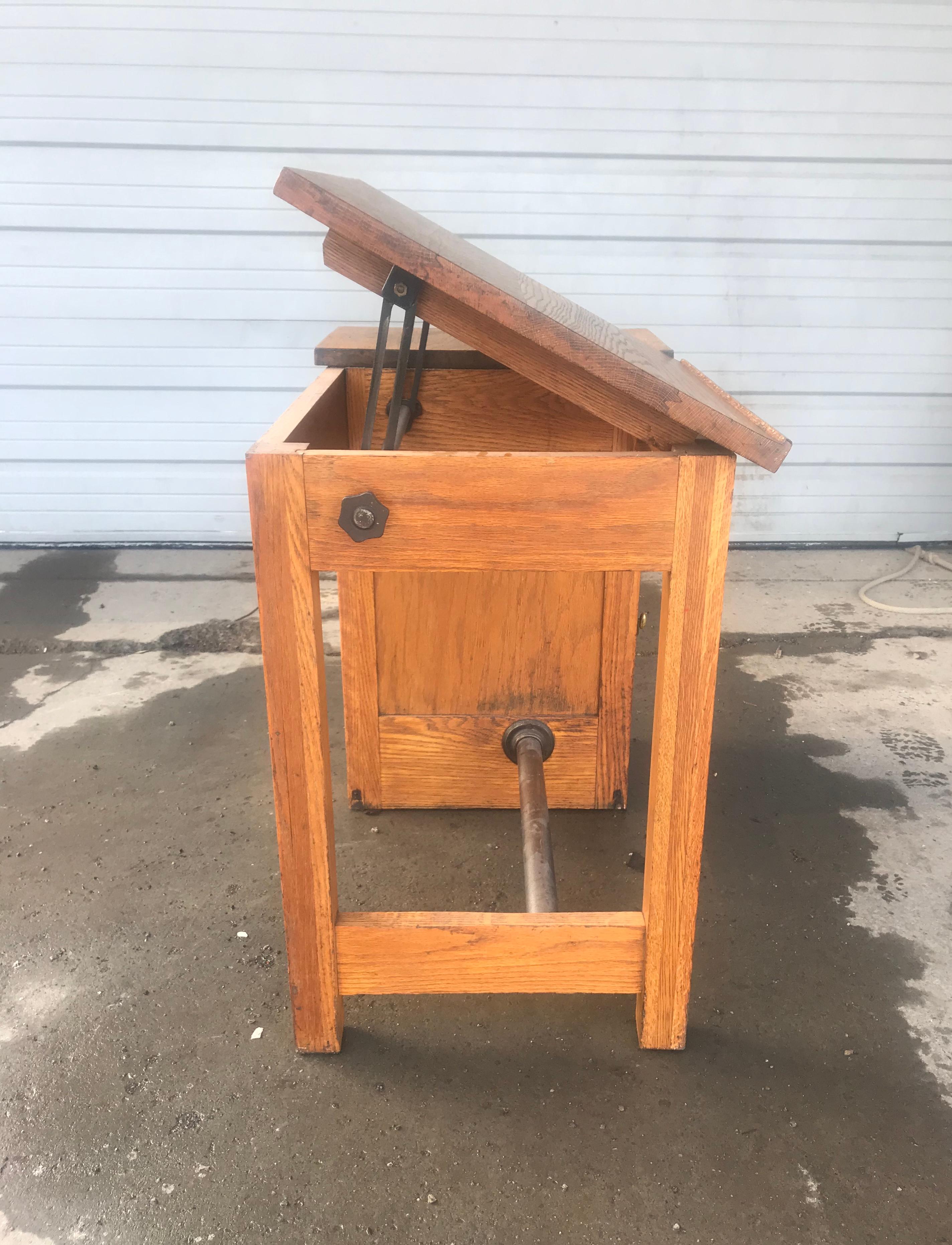 wood drafting table