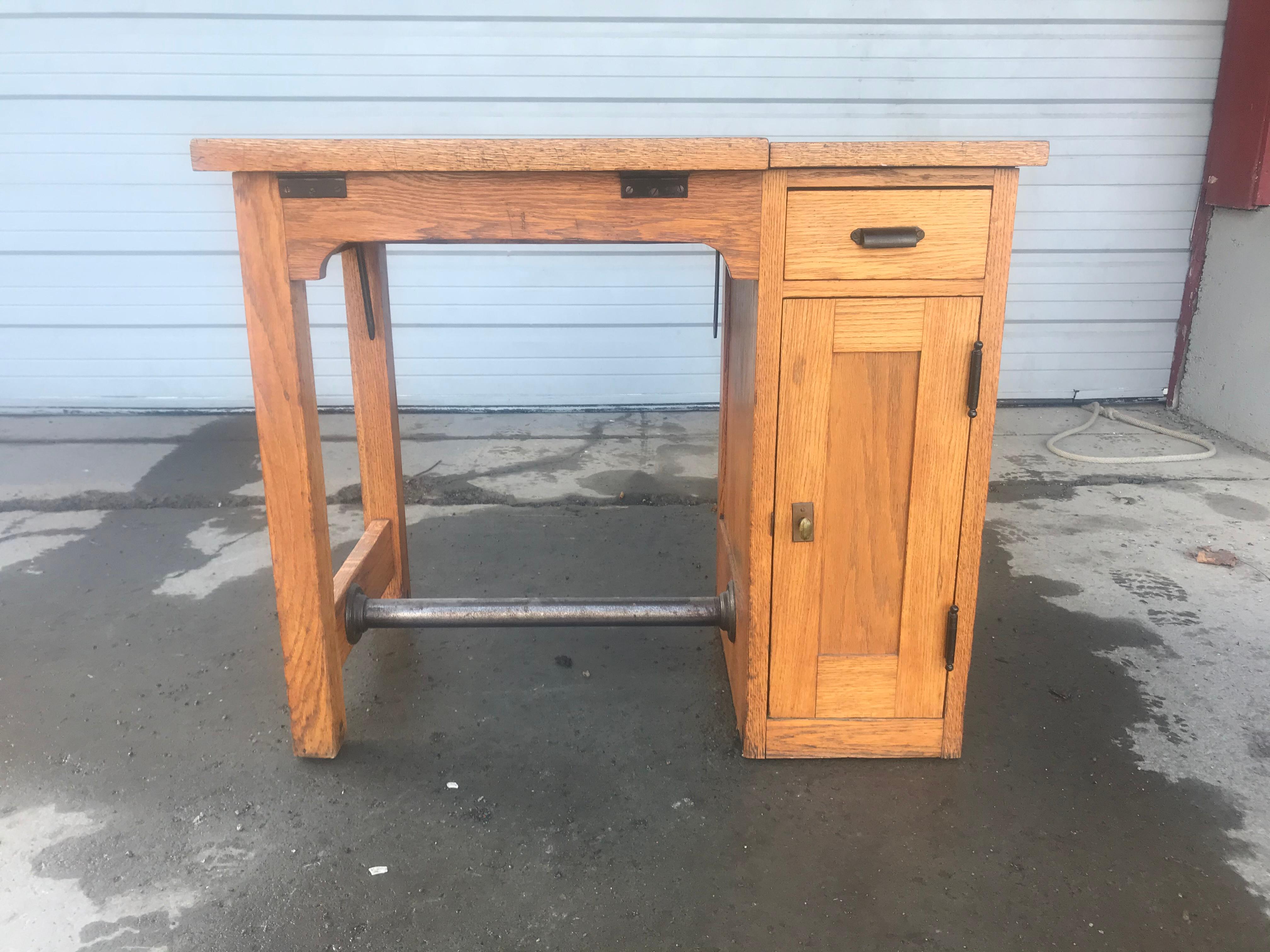 wooden drafting table