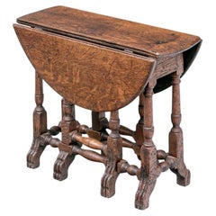 Diminutive Antique Oak Gate Leg Tavern Table