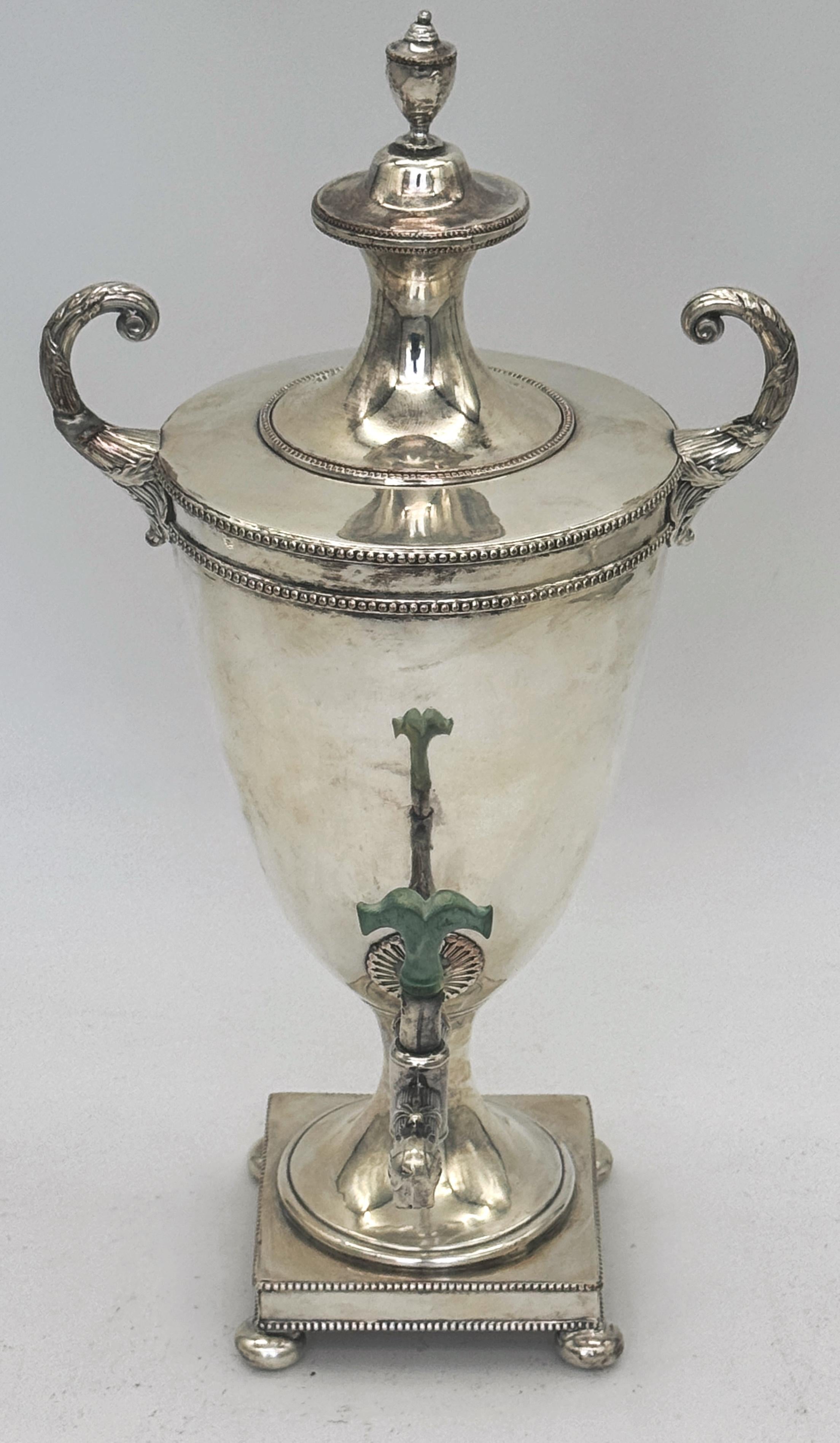 Regency Diminutive Antique Sheffield Plate Armorial Tea/Cider Urn, Style Matthew Boulton For Sale
