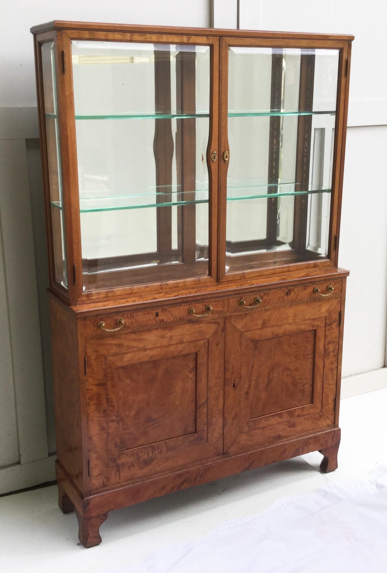 Diminutive Biedermeier Cabinet with Beveled Glass 2