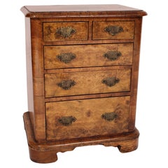 Antique Diminutive Thuya and Burl Walnut Chest of Drawers