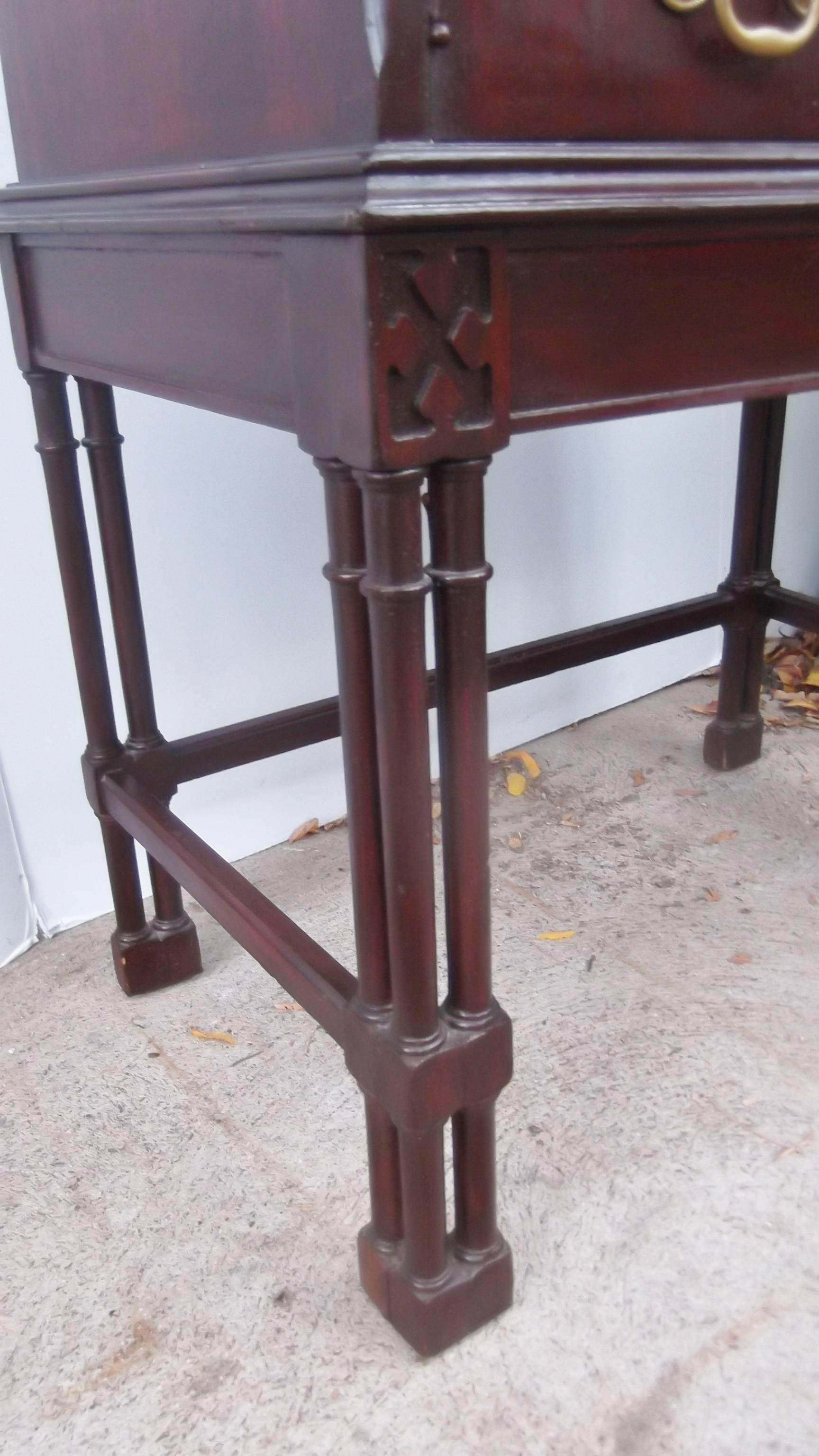 Mahogany Diminutive Chest on Stand in the Regency Style