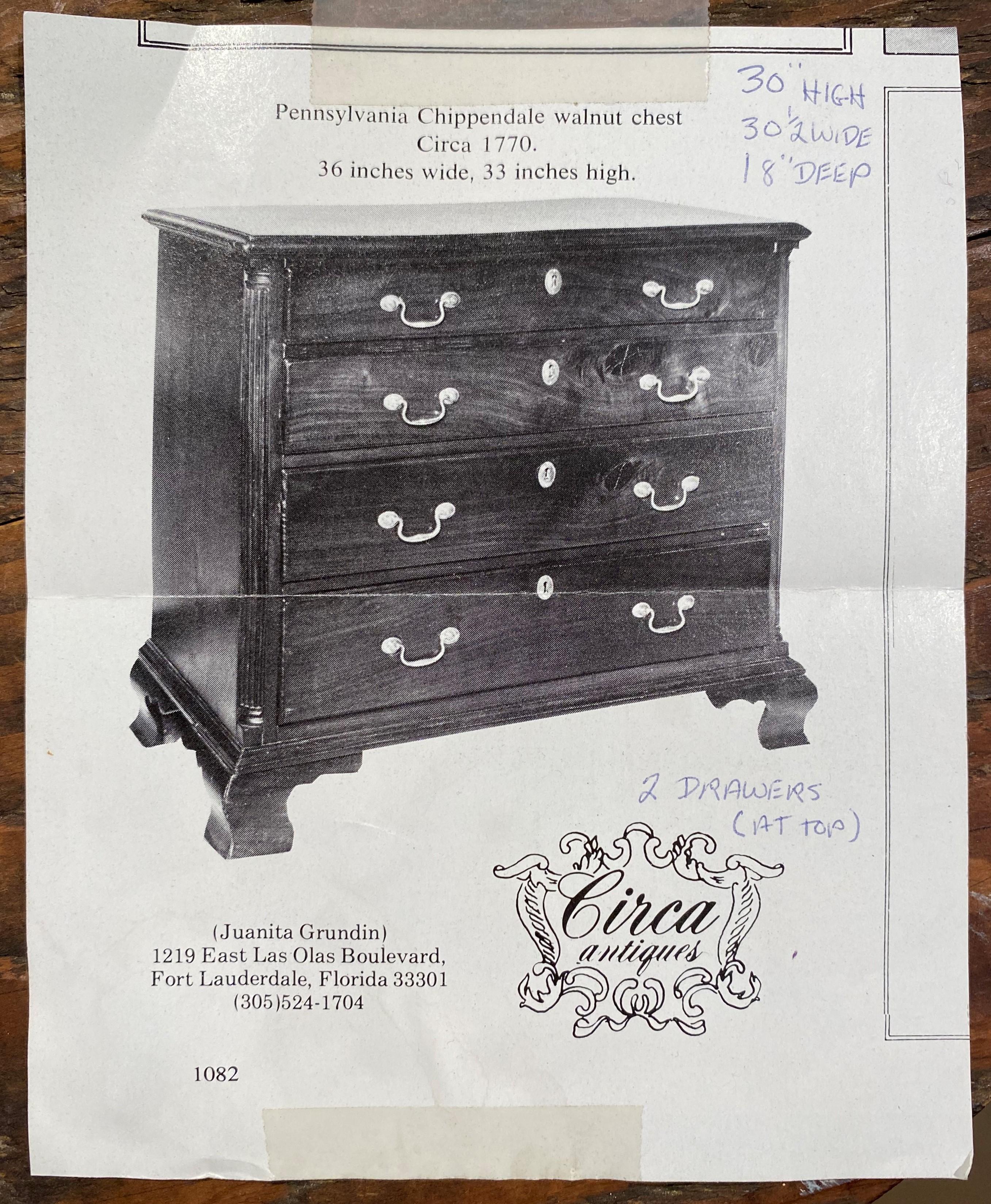 Diminutive Chippendale Mahogany Chest Adapted From a Larger 18th Century Chest 6