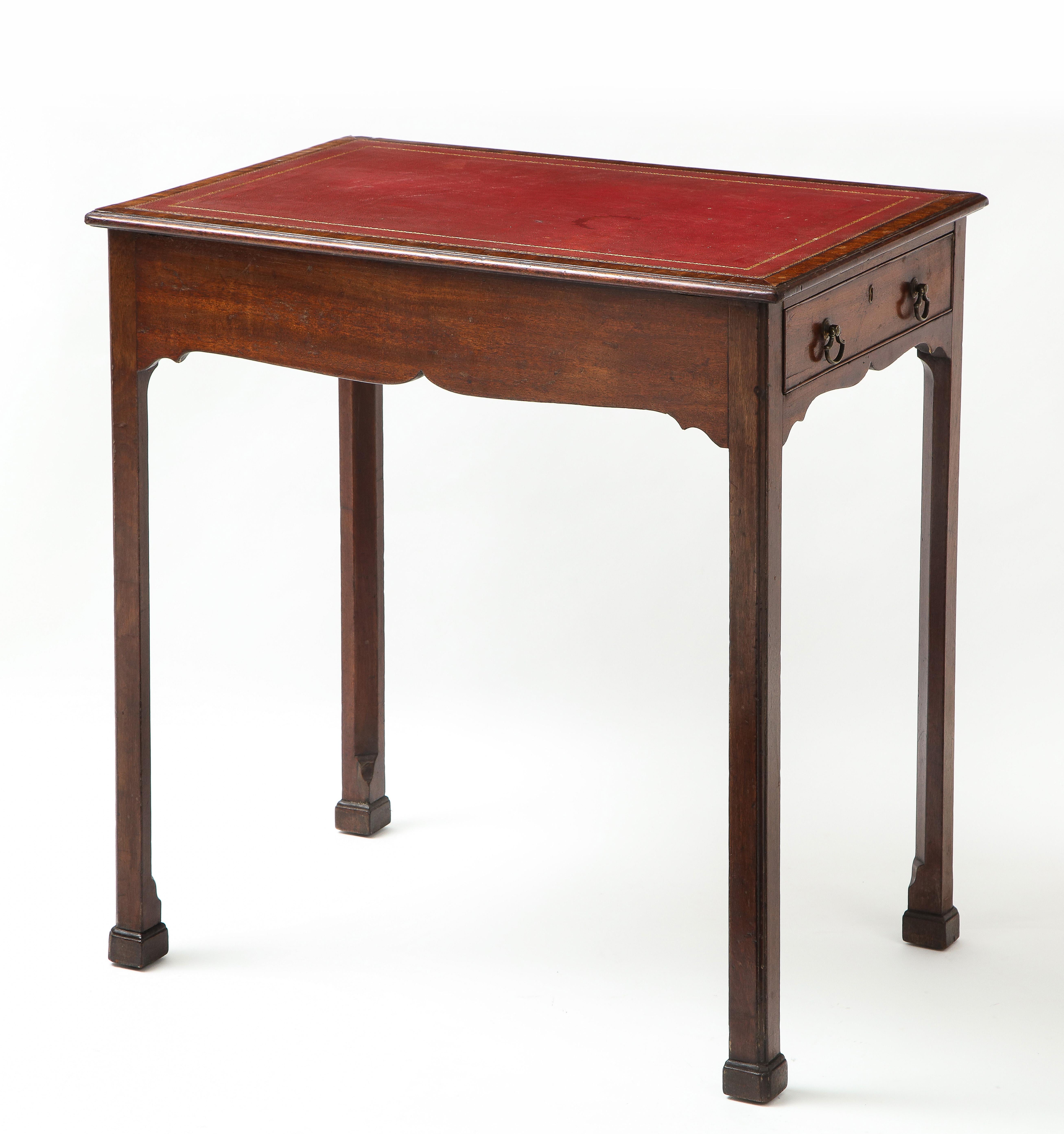 Woodwork Diminutive Chippendale Writing Table