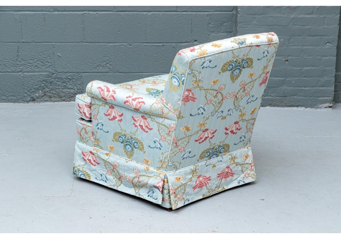 XXI secolo e contemporaneo Diminutive Club Chair In Customer Floral Fabric in vendita