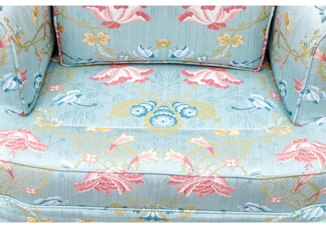 Tessuto Diminutive Club Chair In Customer Floral Fabric in vendita