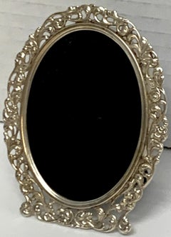 Diminutive Continental Pierced Sterling Oval Frame