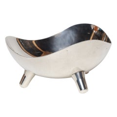 Diminutive Danish Modern Silver Plated Trinket Dish / Vide Poche by Hans Jensen