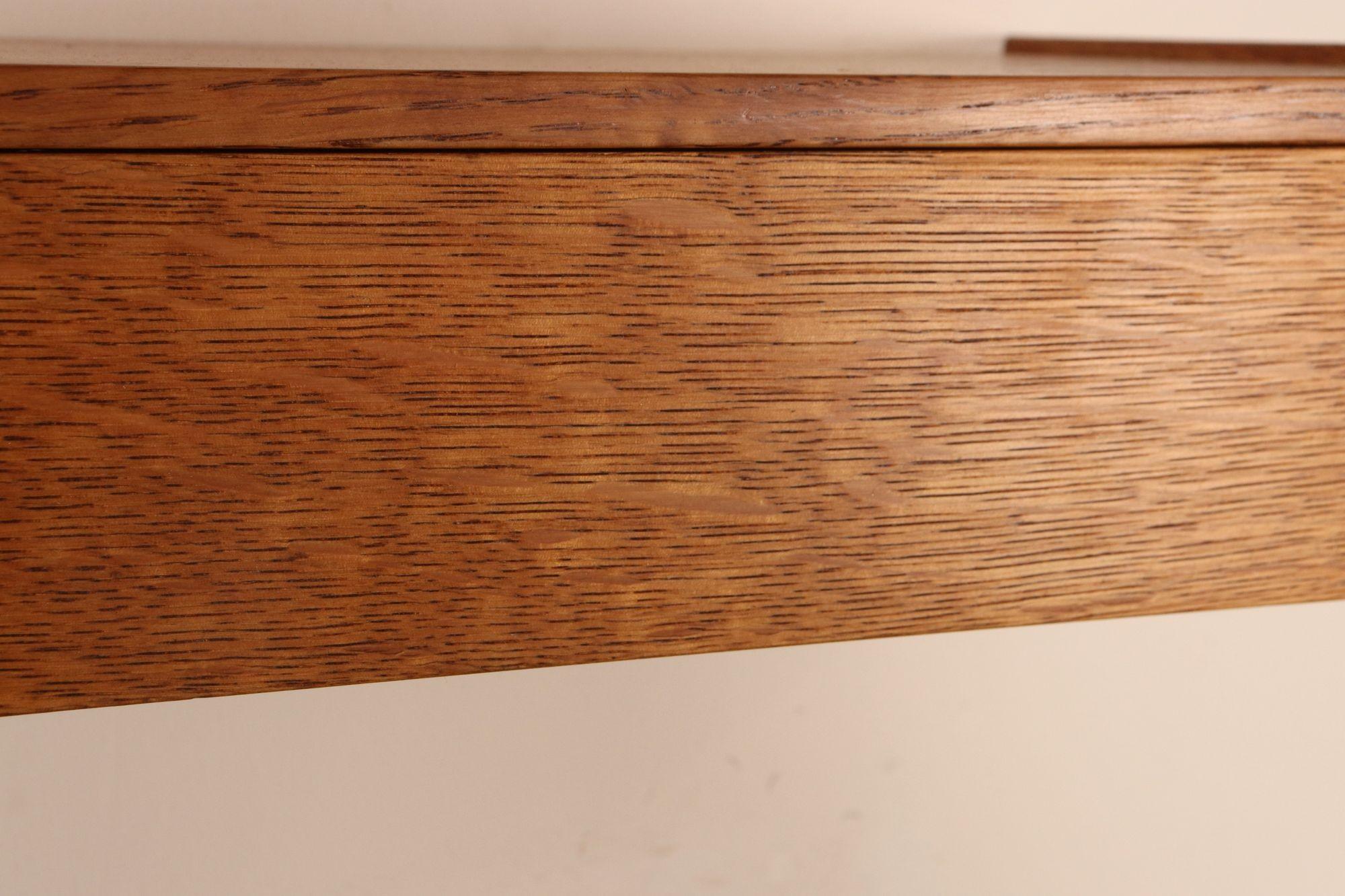 Diminutive Danish Modern Single-Drawer Floating Nightstand / End Table in Oak For Sale 10