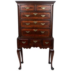 Diminutive Early 18th Century Georgian Walnut Highboy