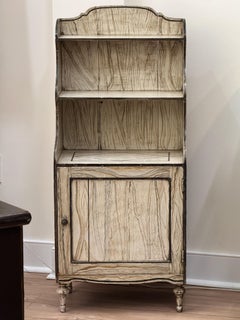 Diminutive Early 19th Century English Faux Bois Waterfall Bookcase