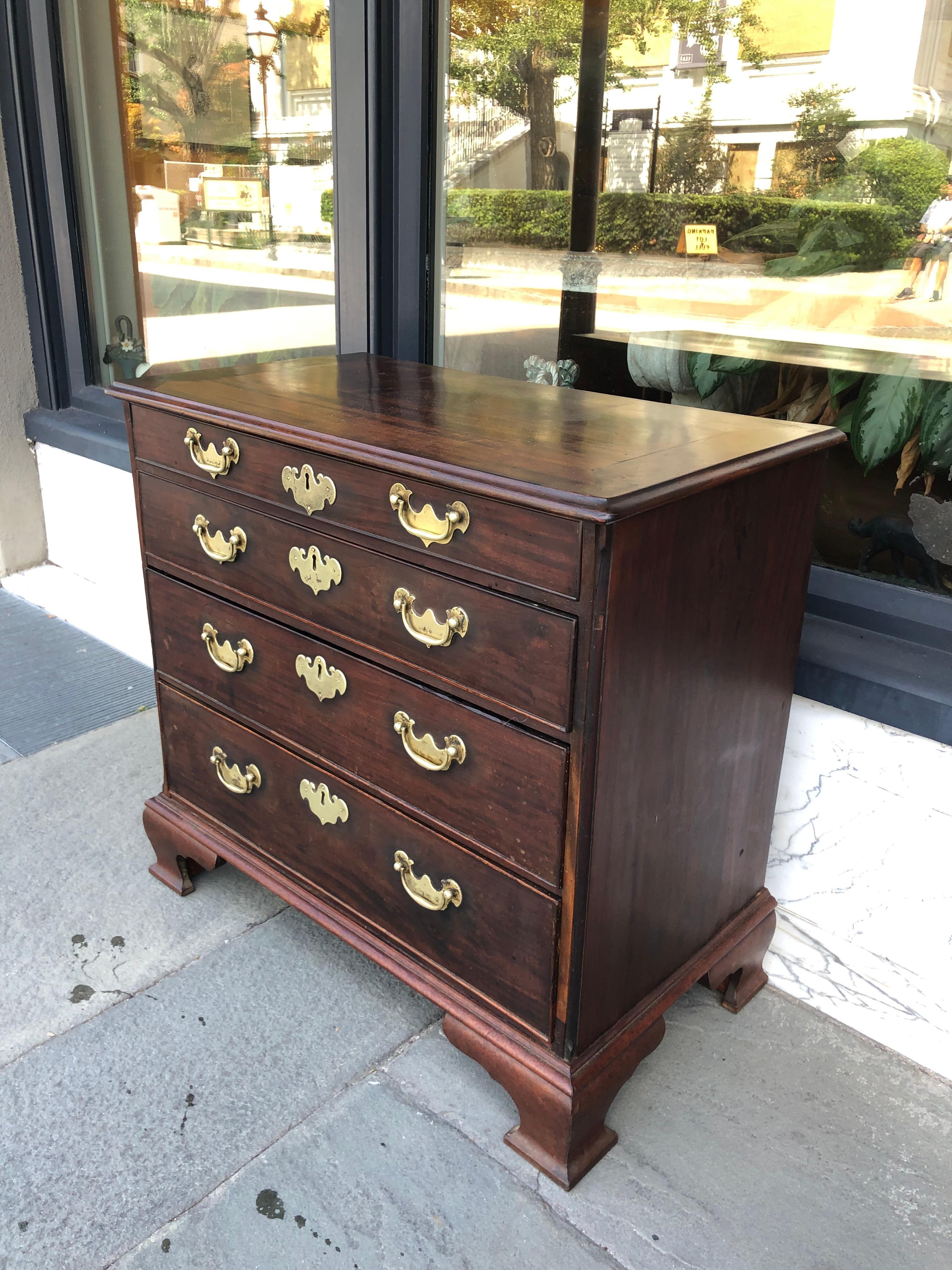 Diminutive English Bachelors Chest Mahogany, circa 1790 For Sale 5