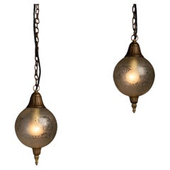 Diminutive Etched Globe Pendant, England circa 1930
