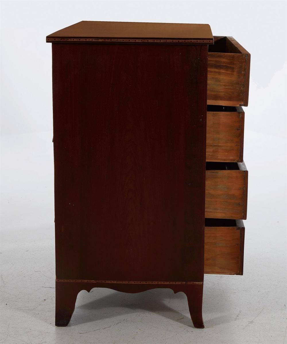 English Diminutive Federal Inlaid Mahogany Chest of Drawers, First Quarter 19th Century  For Sale