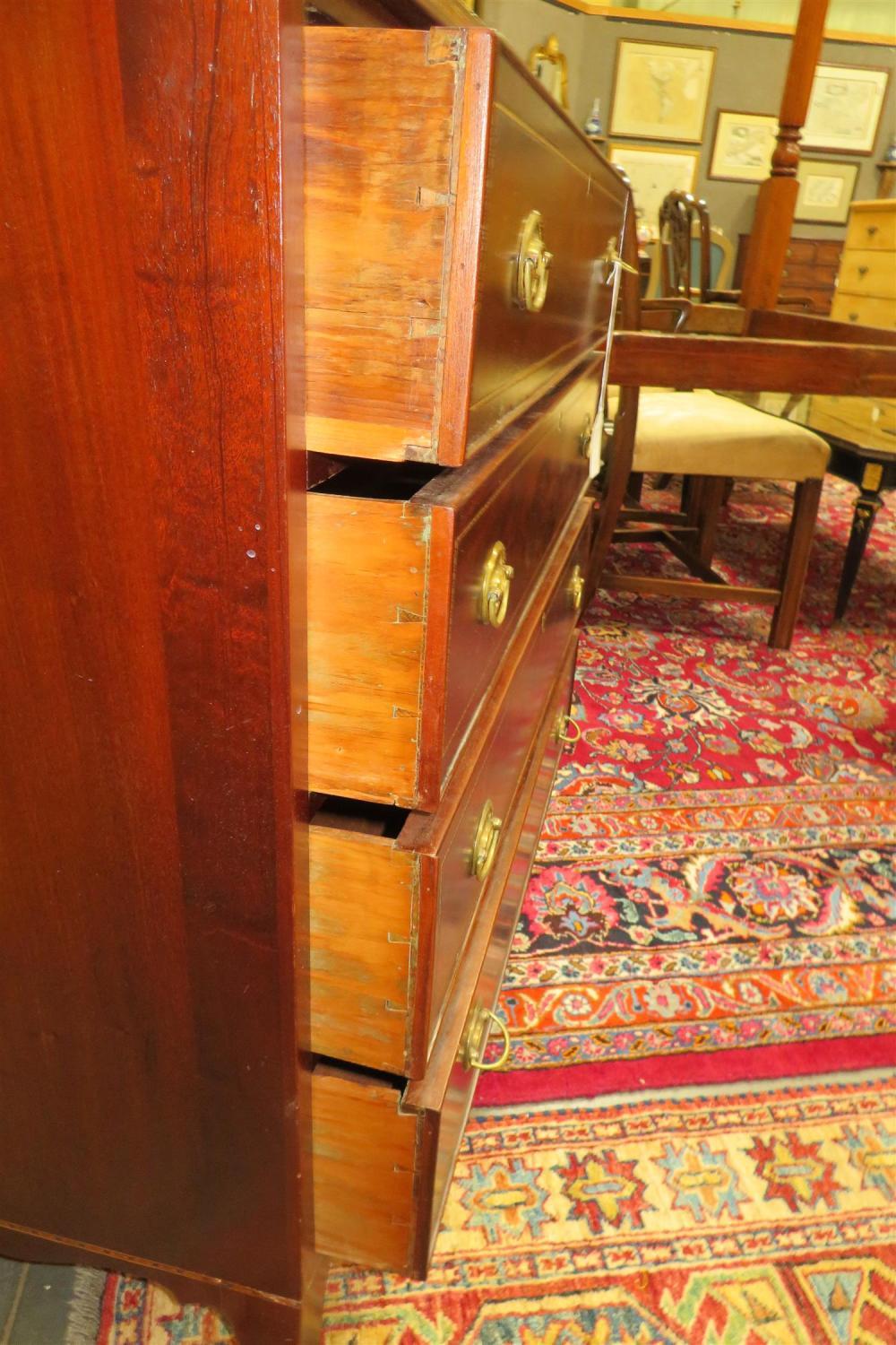 Diminutive Federal Inlaid Mahogany Chest of Drawers, First Quarter 19th Century  For Sale 5