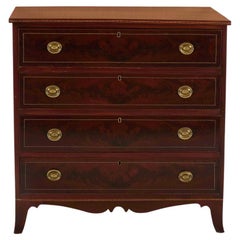 Diminutive Federal Inlaid Mahogany Chest of Drawers, First Quarter 19th Century 