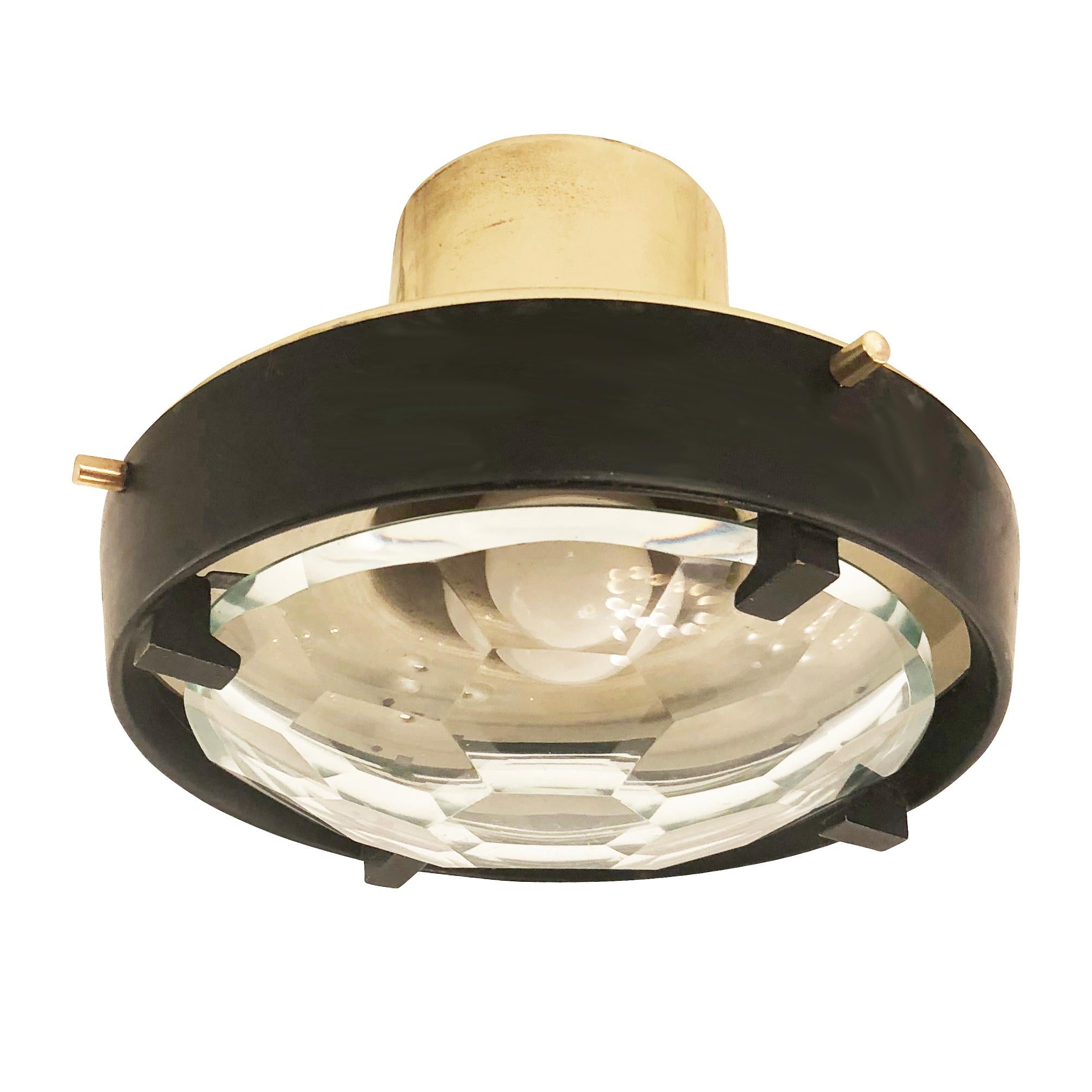 Italian Diminutive Flush Mount Attributed to Fontana Arte