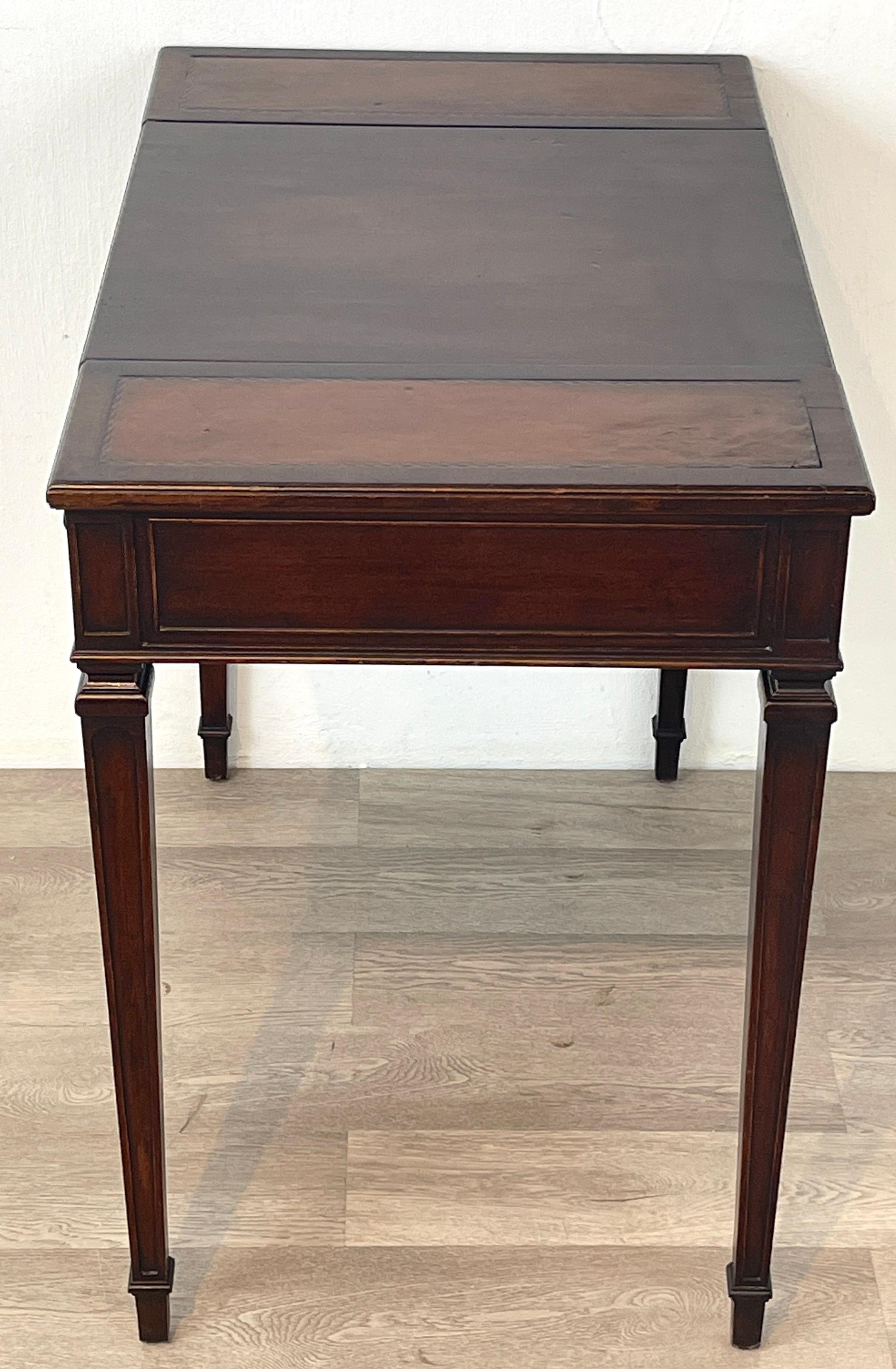 Diminutive French Neoclassical Inlaid Mahogany Games Table For Sale 5