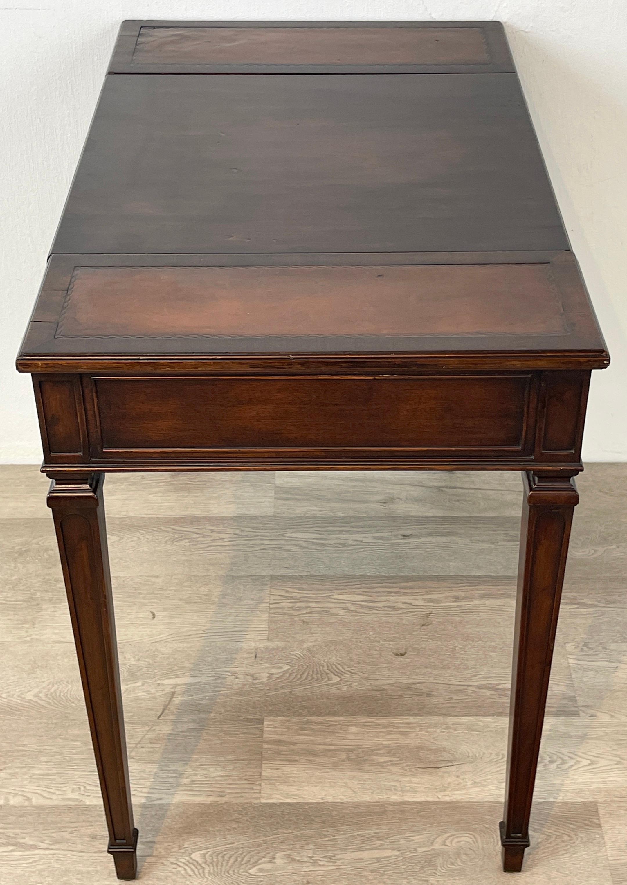 Diminutive French Neoclassical Inlaid Mahogany Games Table For Sale 8