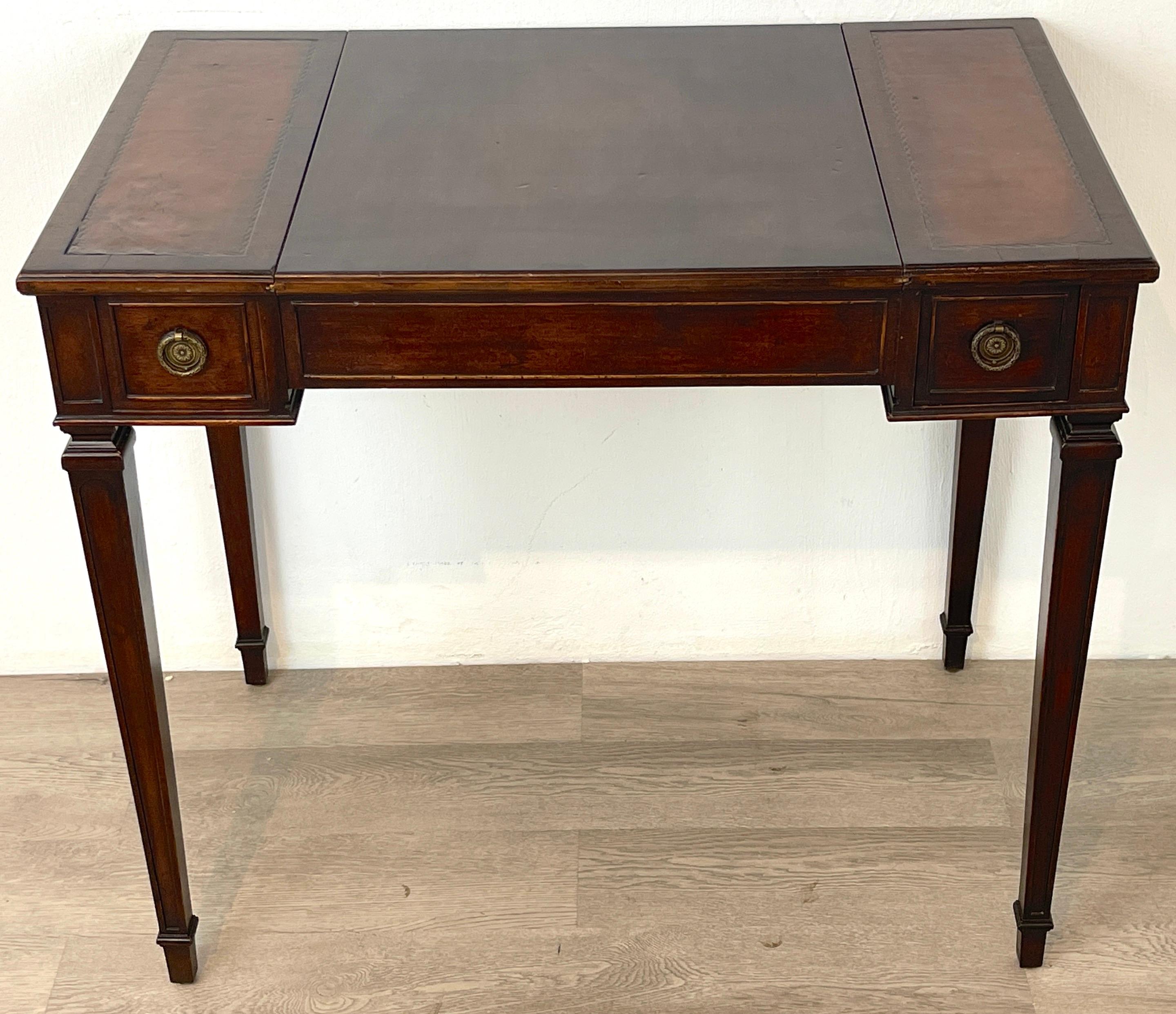 Diminutive French Neoclassical Inlaid Mahogany Games Table For Sale 9