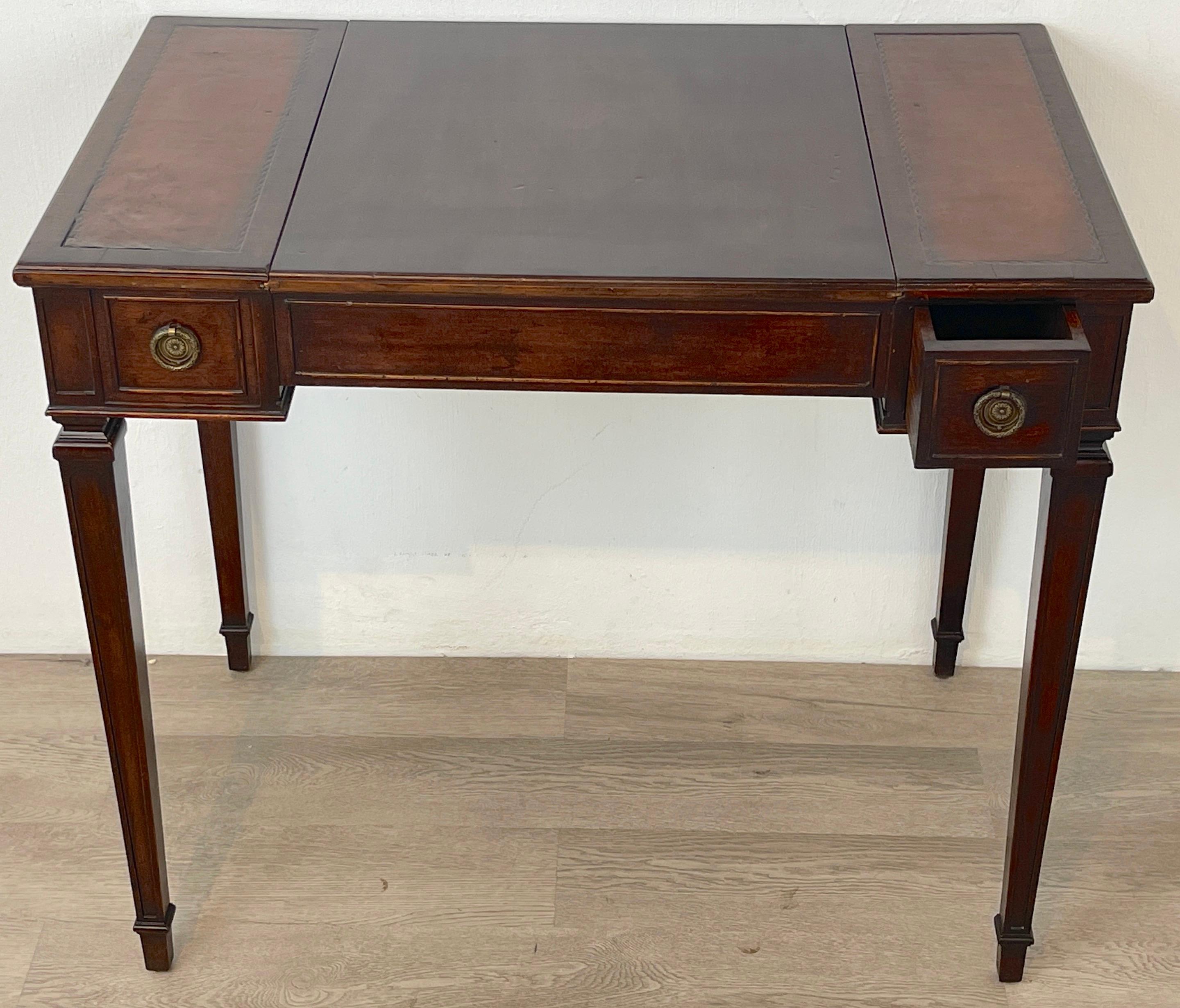 Diminutive French Neoclassical Inlaid Mahogany Games Table For Sale 2