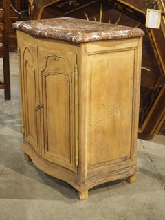 Petit buffet français avec plateau en marbre rouge, début des années 1900