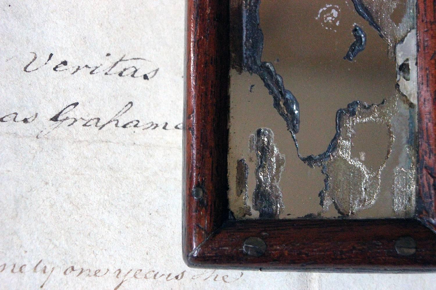Diminutive George III Period Hand Mirror, circa 1800 4