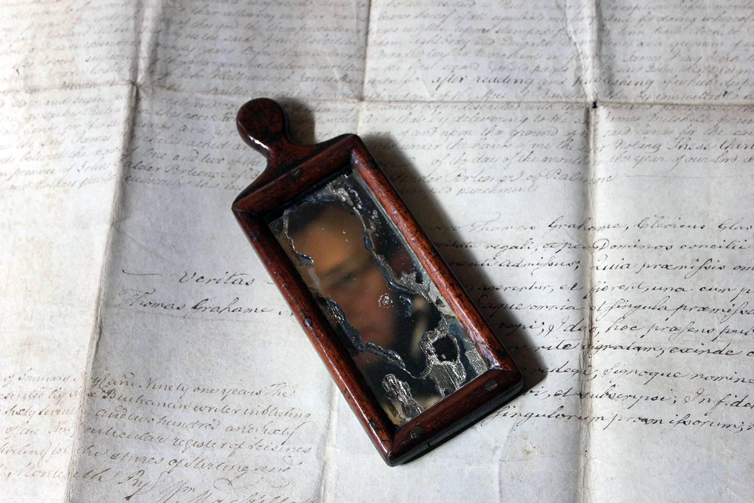 Diminutive George III Period Hand Mirror, circa 1800 11