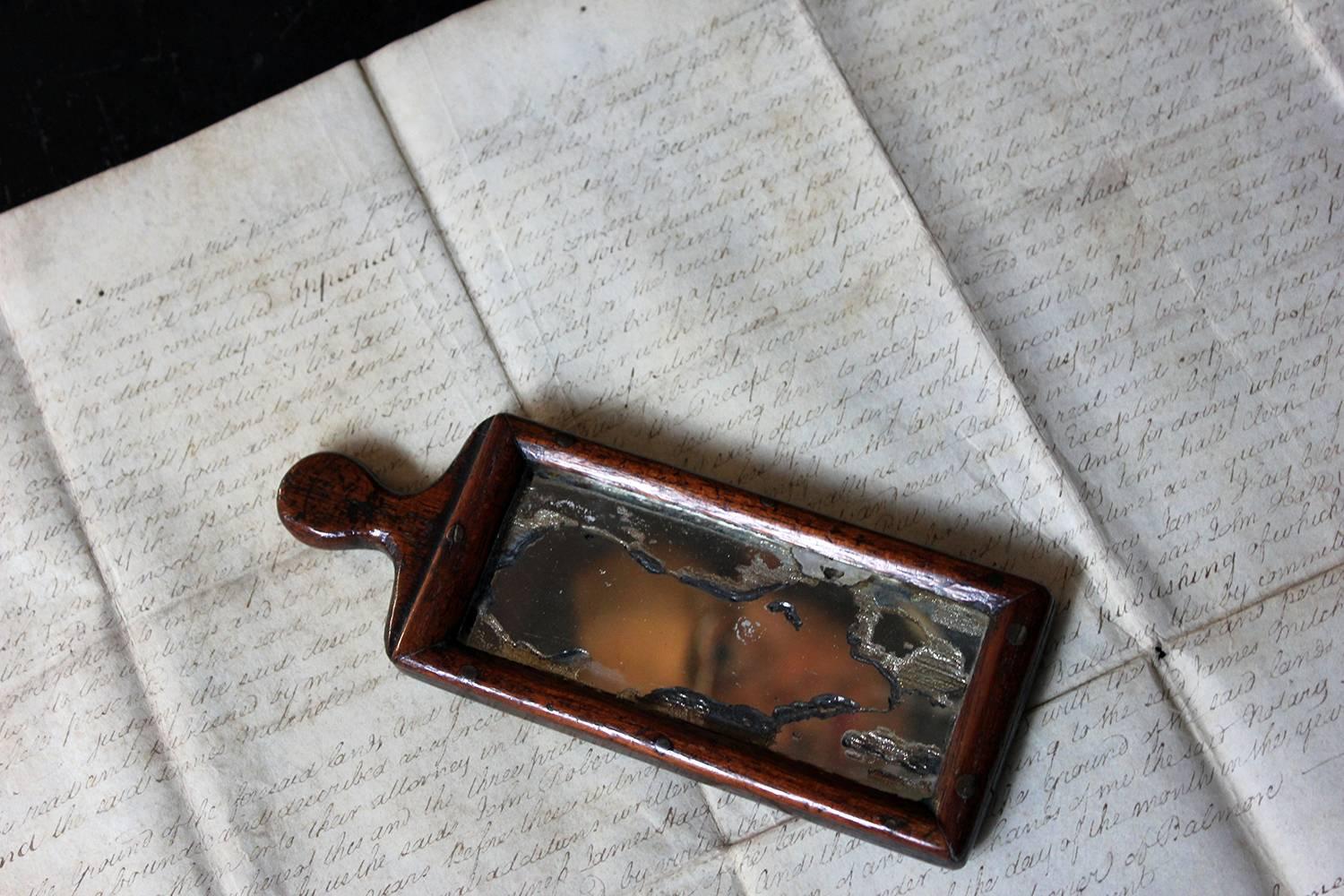 Diminutive George III Period Hand Mirror, circa 1800 12