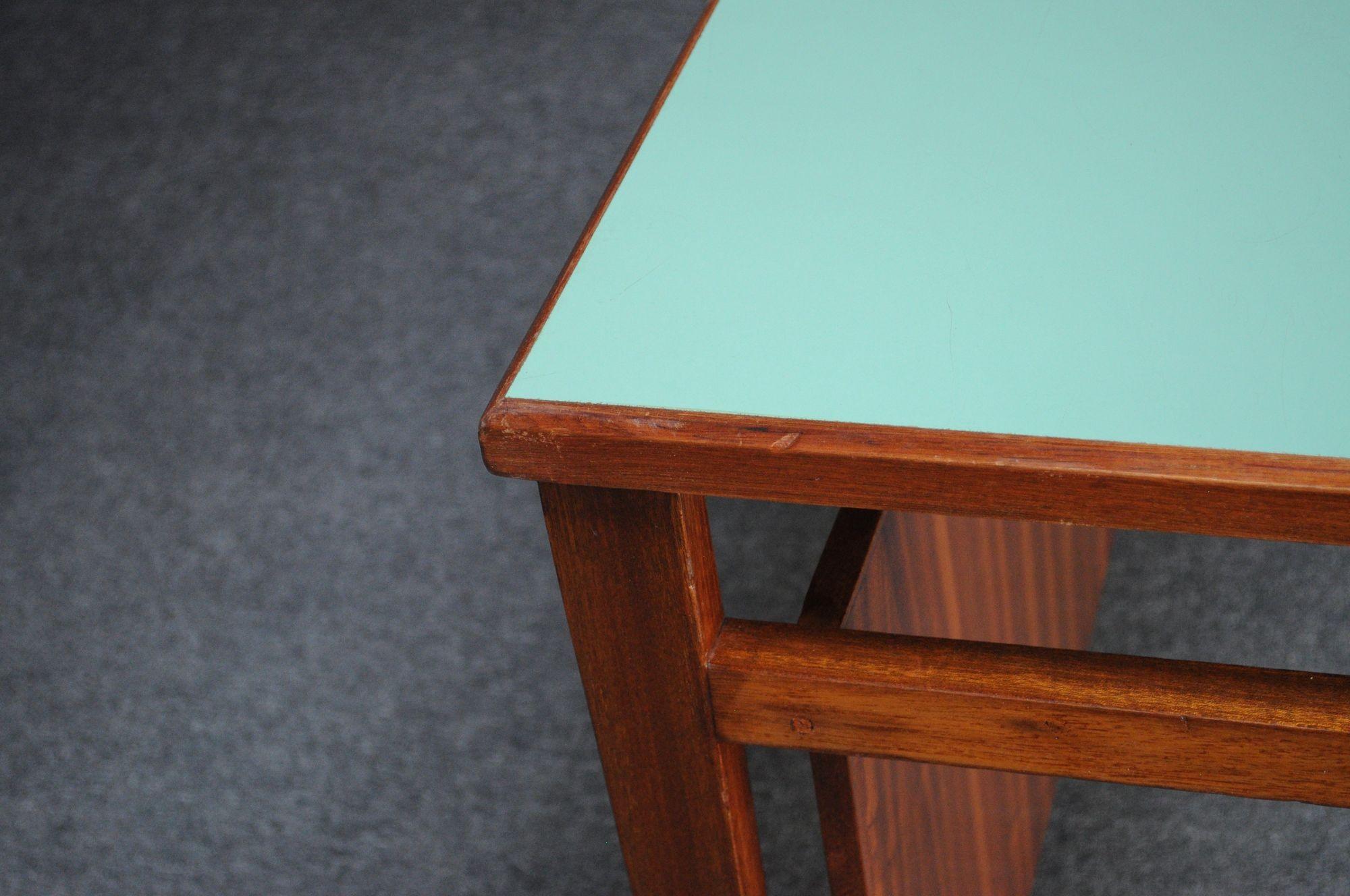 Kleiner Schreibtisch aus gebeiztem Mahagoni und Laminat, Gio Ponti für Schirolli im Angebot 2