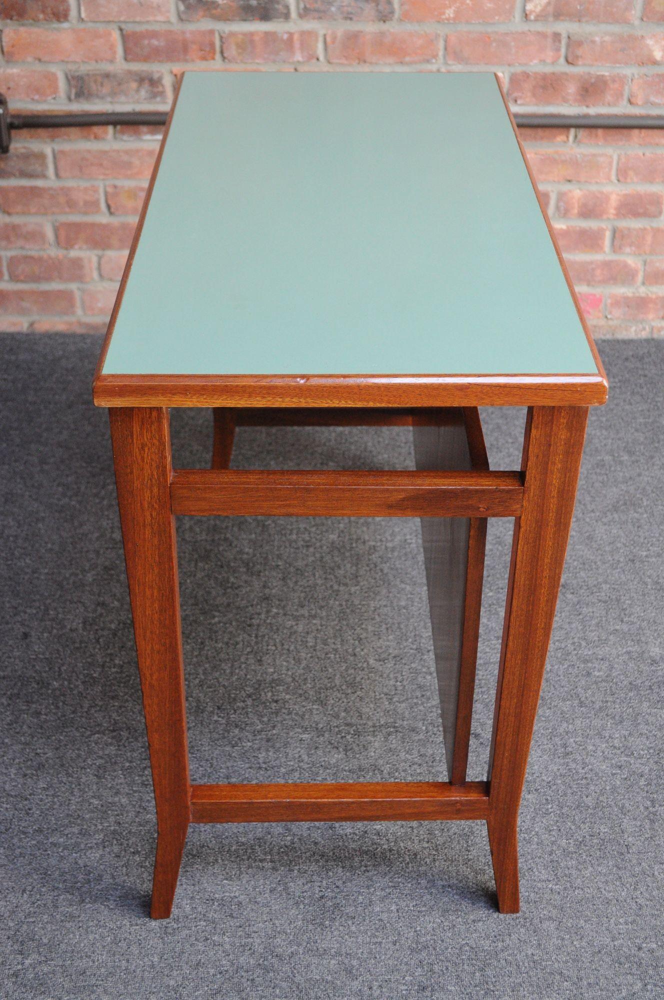 Kleiner Schreibtisch aus gebeiztem Mahagoni und Laminat, Gio Ponti für Schirolli im Angebot 9
