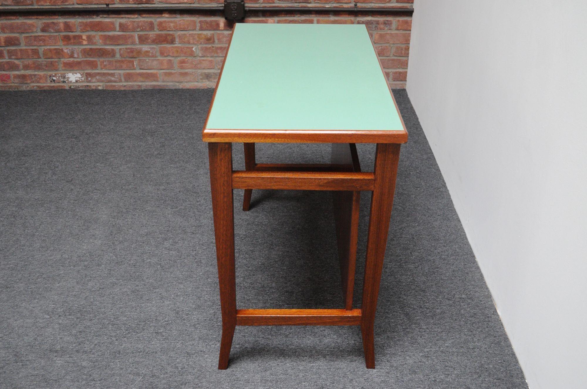 Kleiner Schreibtisch aus gebeiztem Mahagoni und Laminat, Gio Ponti für Schirolli im Angebot 10