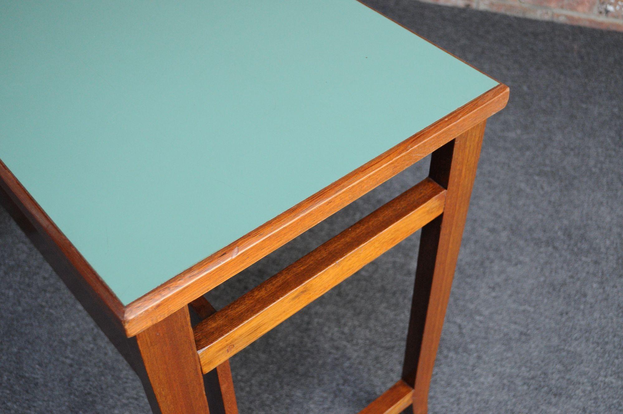 Kleiner Schreibtisch aus gebeiztem Mahagoni und Laminat, Gio Ponti für Schirolli im Angebot 12
