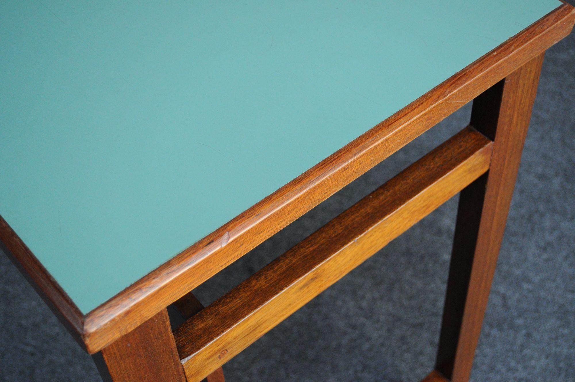 Kleiner Schreibtisch aus gebeiztem Mahagoni und Laminat, Gio Ponti für Schirolli im Angebot 13
