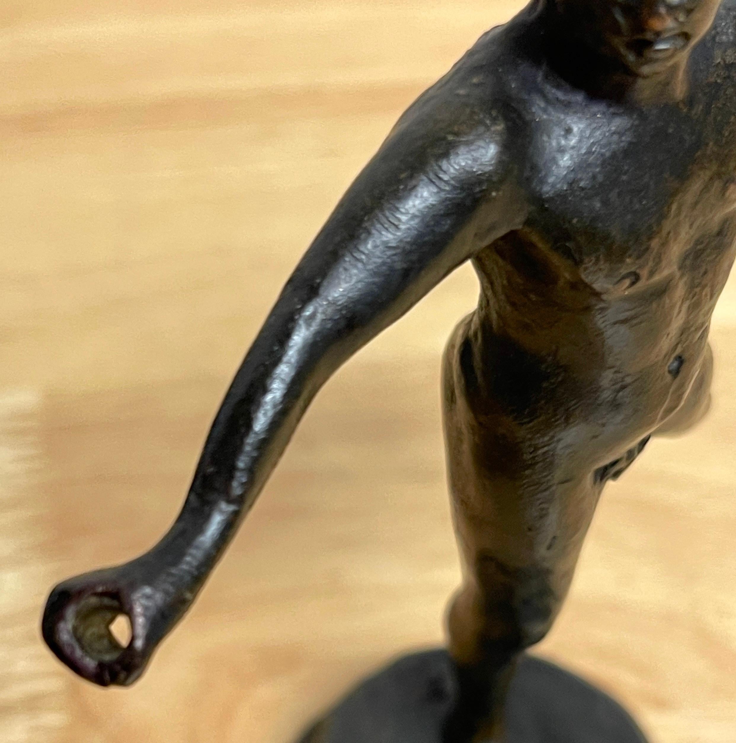 Diminutive Grand Tour Bronze 'Balancing Faun' on Marble Pedestal For Sale 4