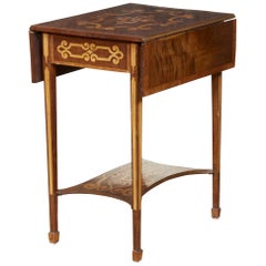 Kleiner Pembroke-Tisch aus Harewood mit Intarsien