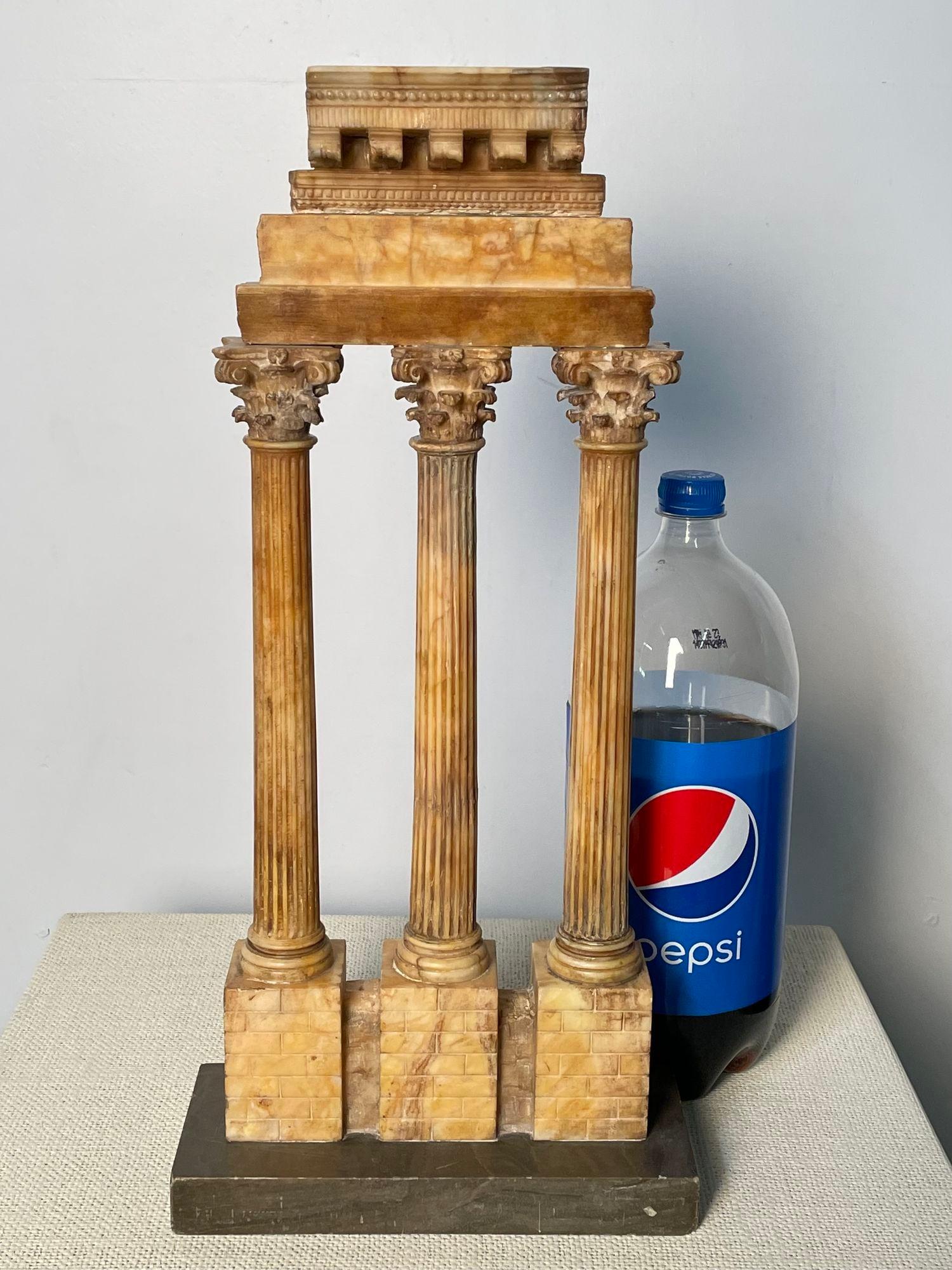 Kleines italienisches Grand Tour-Modell von Ruinen, Siena-Marmor, Statue/Skulptur im Zustand „Gut“ im Angebot in Stamford, CT