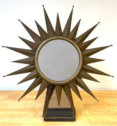 Diminutive Jacques Adnet, Attributed -Sunburst Fire Screen, France, C 1950