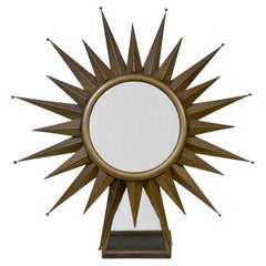 Diminutive Jacques Adnet, Attributed -Sunburst Fire Screen, France, C 1950