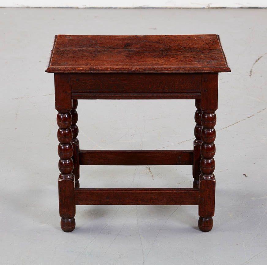 Diminutive James II Bobbin Oak Table 2